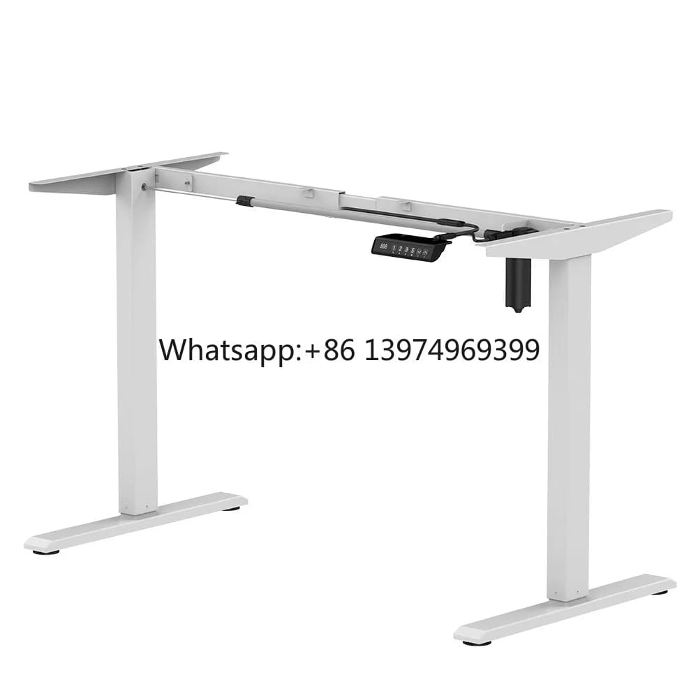 Manufacture Custom White Single Motor Hospital Sit Standing Laptop Table Electric Height Adjustable Lifting Desk