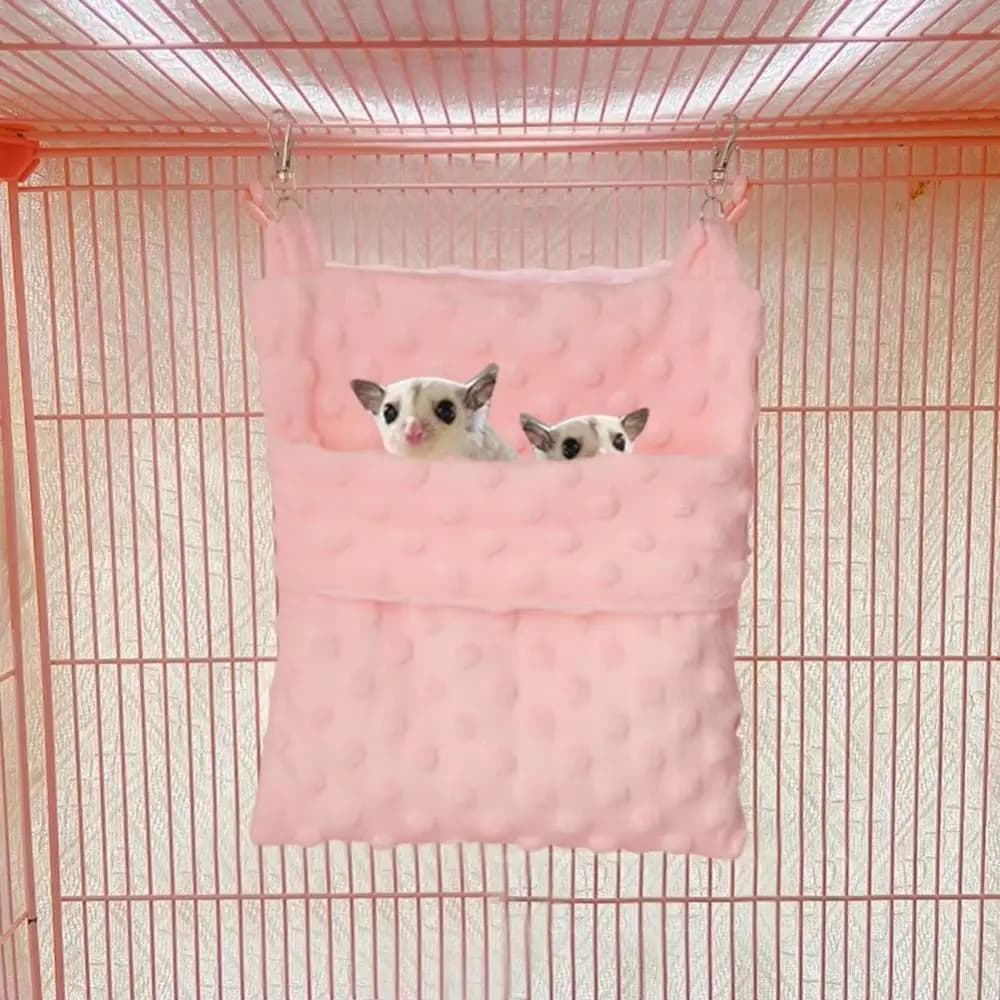 Soft Hangable Sugar Glider Sleeping Bag Warm Hamster Hammock Bite Proof Comfortable Small Pet Hammock