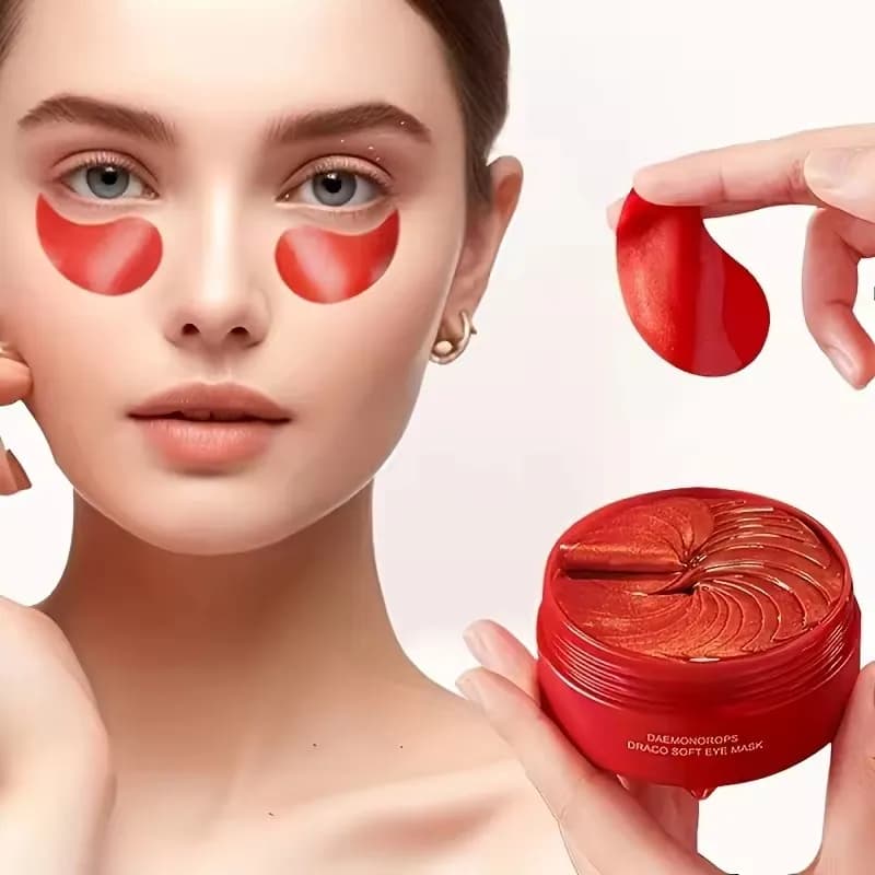 60pcs Dragon's Blood Collagen Eye Mask Anti Dark Circles Removal Eye Bags Moisturizing Firming Eye Patches Skin Care