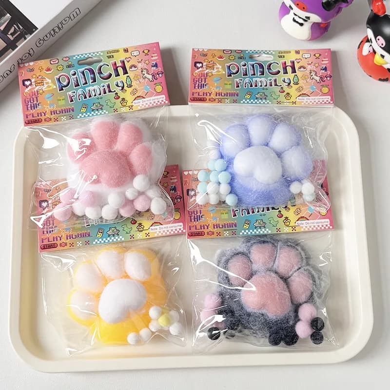 Borsa giocattolo in PVC Pizzicare musica Peluche super morbido Artiglio di gatto Borsa cieca Pizzicare musica Giocattolo di decompressione Strumento di decompressione Decompressione