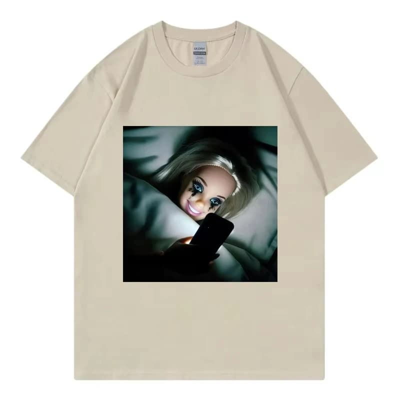 Disgusting Doll Face Funny Meme Graphic T Shirts High Quality Fashion Oversized T-shirt Men Women Casual Short Sleeve T-shirts
