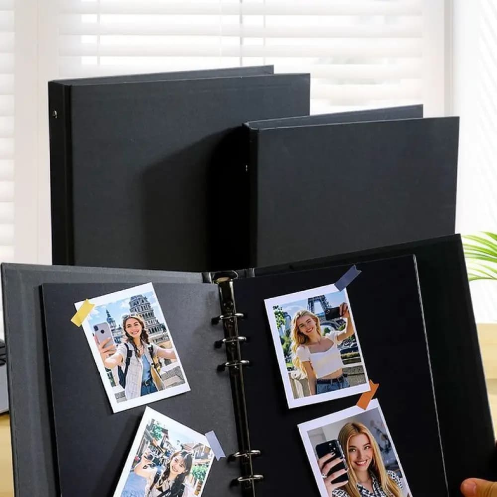 For Baiheng DIY Scrapbook Album Loose Leaf Kraft Paper Graduation Keepsake Journal Handmade Memory Book Sketching Record Folder