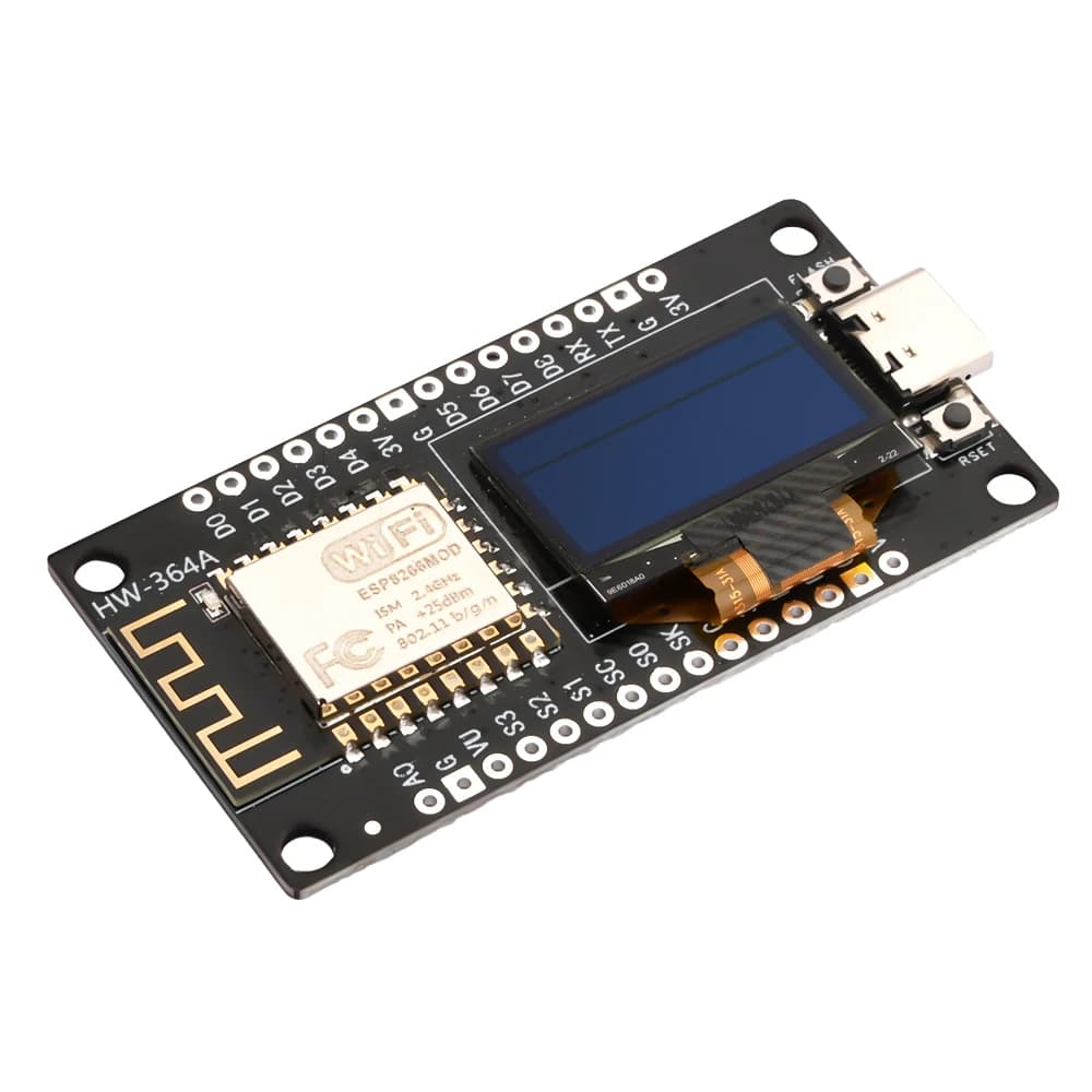 Scheda di sviluppo ESP NodeMCU ESP8266 serie con display OLED, modulo driver CH340 per programmazione Arduino IDE/Micropython