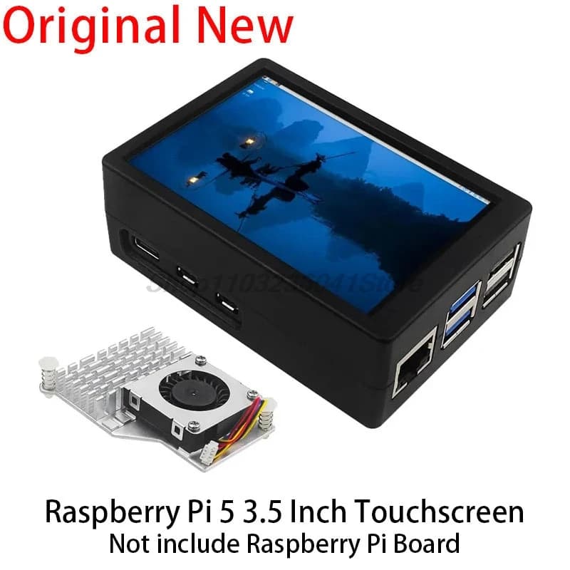 Touchscreen Raspberry Pi 5 3.5 inch Display TFT 320x480 Run Raspbian Ubuntu Kali Linux LCD system with case for Raspberry Pi 5