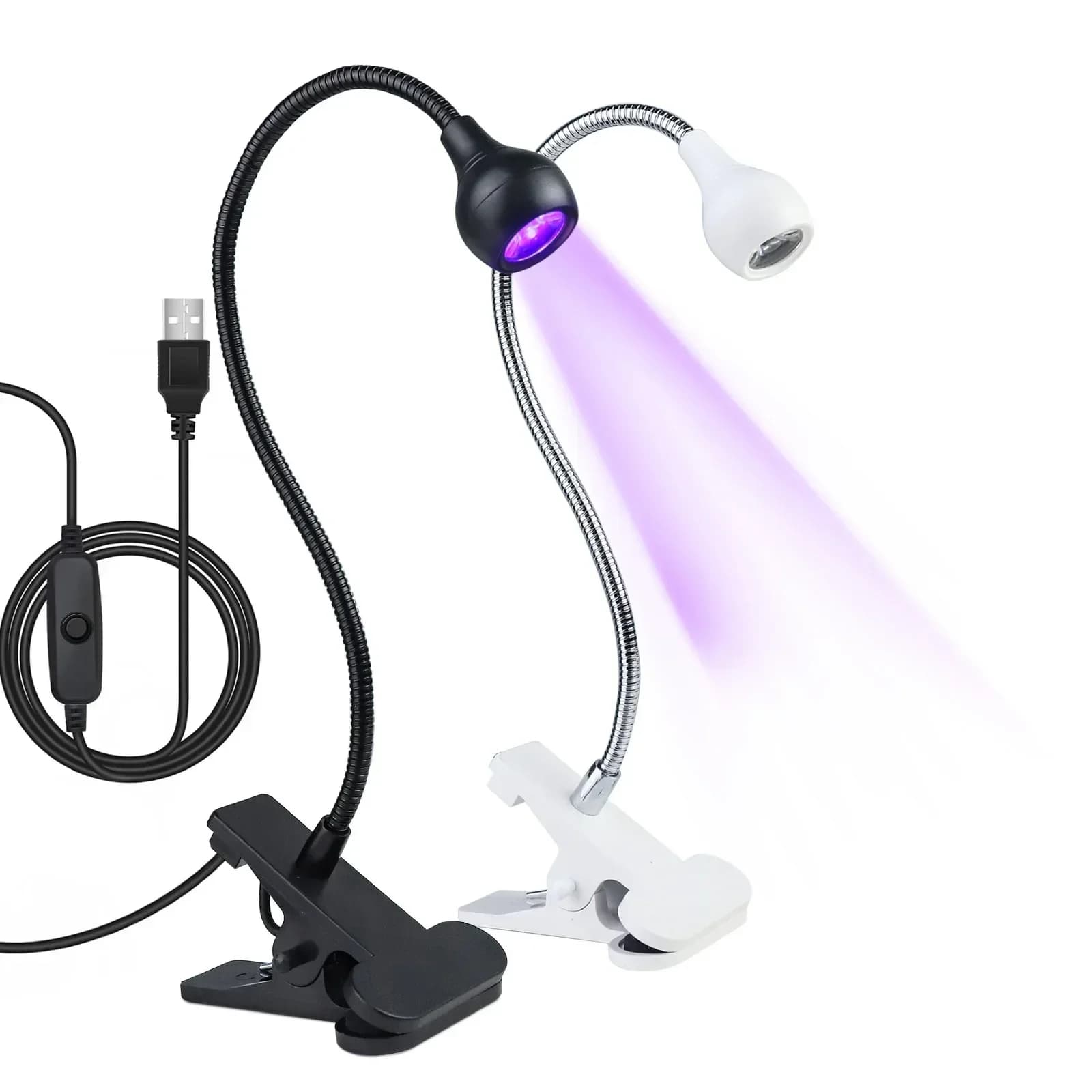 Portable UV Curing Lamp for Drying Gel Gel Clip-On Flexible Desk Mini USB Nail Lamp Dryer Tools for Home Users