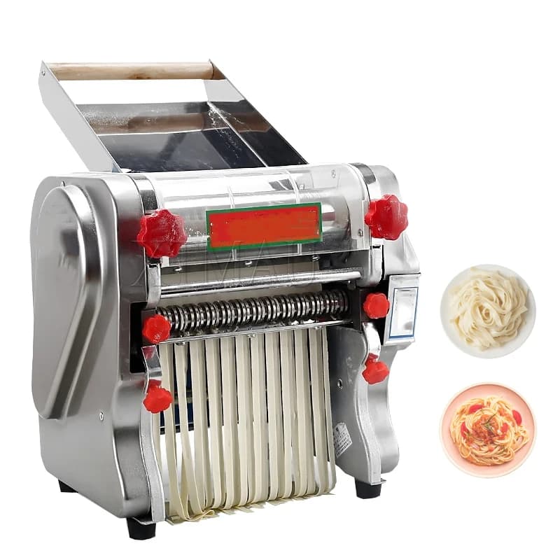 Macchina Elettrica per Pasta Domestica, Macchina Automatica per Fare la Pasta, Pressa per Impasto, Macchina per Fare Spaghetti 2-in-1 in Acciaio Inossidabile