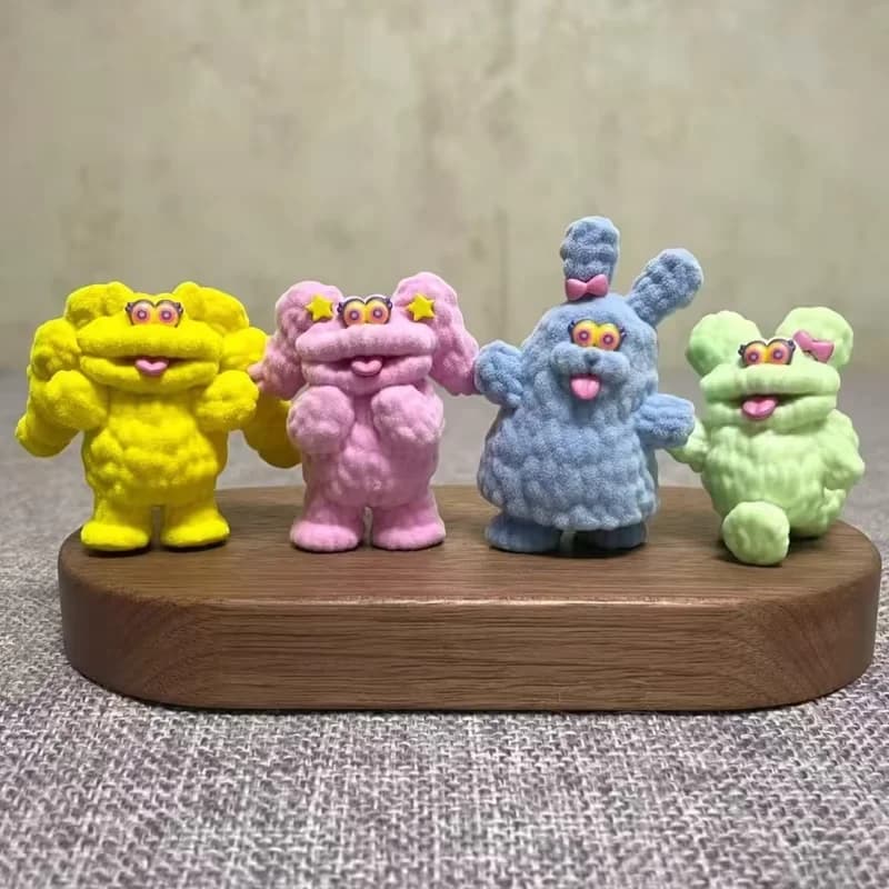 Nuovo disponibile Elefante Talpa Piccolo mostro 3° scatola cieca di proiettili Floccaggio Action Figure Decorazione desktop carina Regalo di Natale