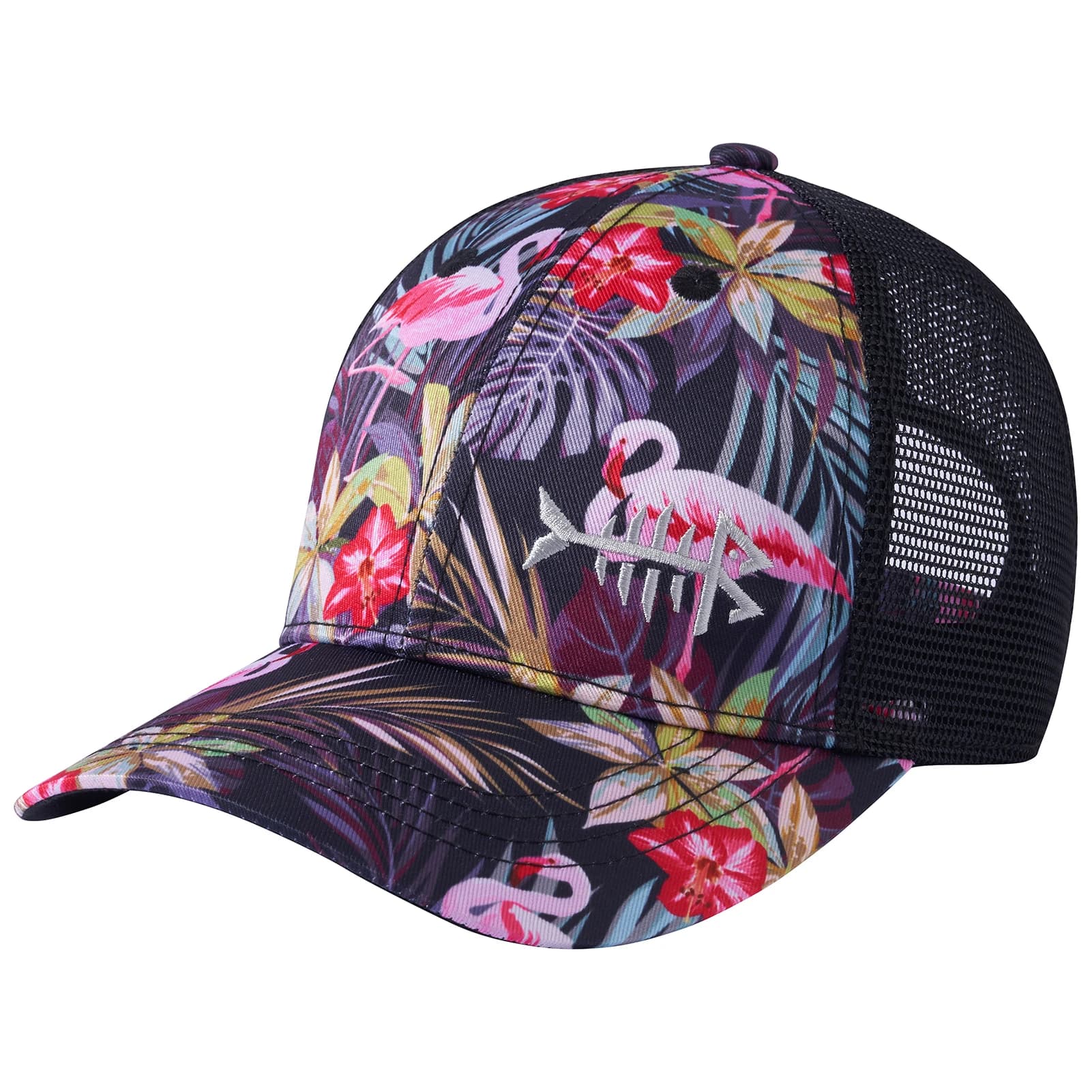 Bassdash Altimate cappello da Golf da pesca Mesh Back per uomo donna Baseball regolabile Trucker berretto con visiera fenicottero stampa mimetica