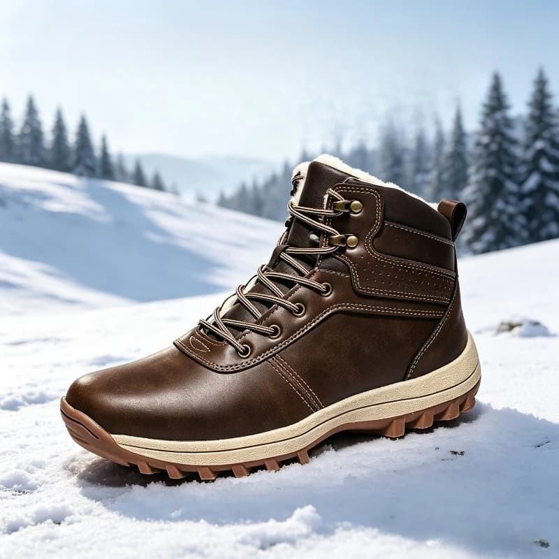 Super Warm Men Winter Boots Big Size Men Boots Fur Plush Snow Boots Waterproof Winter Shoes for Men High Top Outdoor Boots Shoes