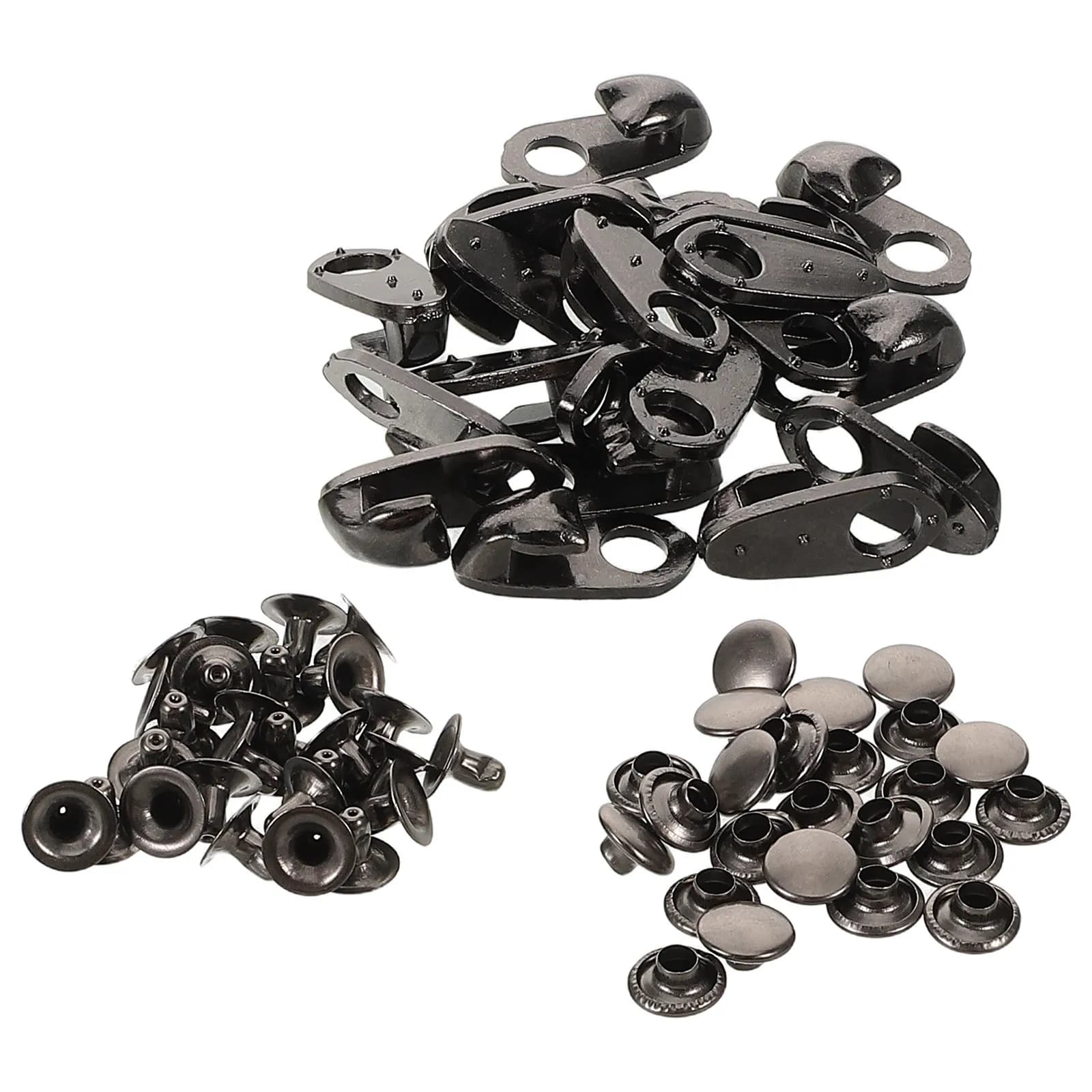 Set di 20 Fibbie in Metallo per Lacci di Scarpe da Trekking e Campeggio, Riparazione Calzature Outdoor, Installazione Rapida, Antiscivolo