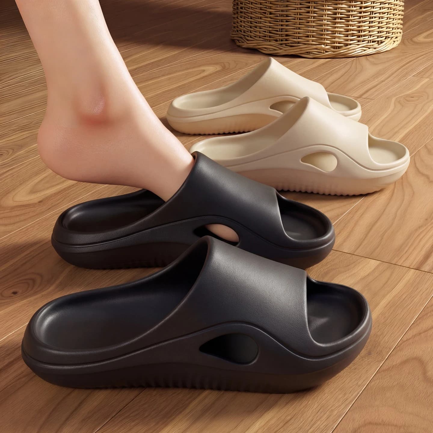 Ciabatte Estive alla Moda per Uomo e Donna, Pantofole Morbide in EVA con Piattaforma, Comode Ciabatte da Casa per Coppie, Sandali Antiscivolo per Bagno e Spiaggia