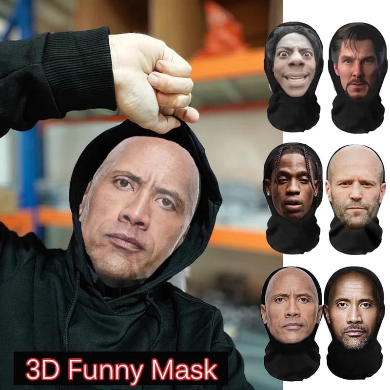 Maschere 3D realistiche Maschera a pieno facciale per uomini e donne Gioco di ruolo Copricapo cosplay Passamontagna moda hip hop Maschera di Halloween