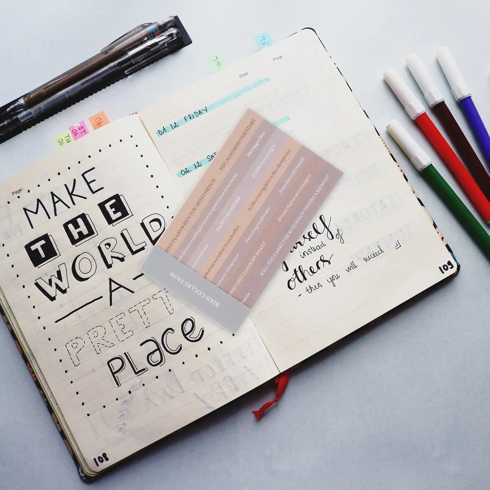 Adesivi di Carta Premium con Citazioni Motivazionali per Scrapbook, Quaderni, Diari, Agende, Confezioni Regalo