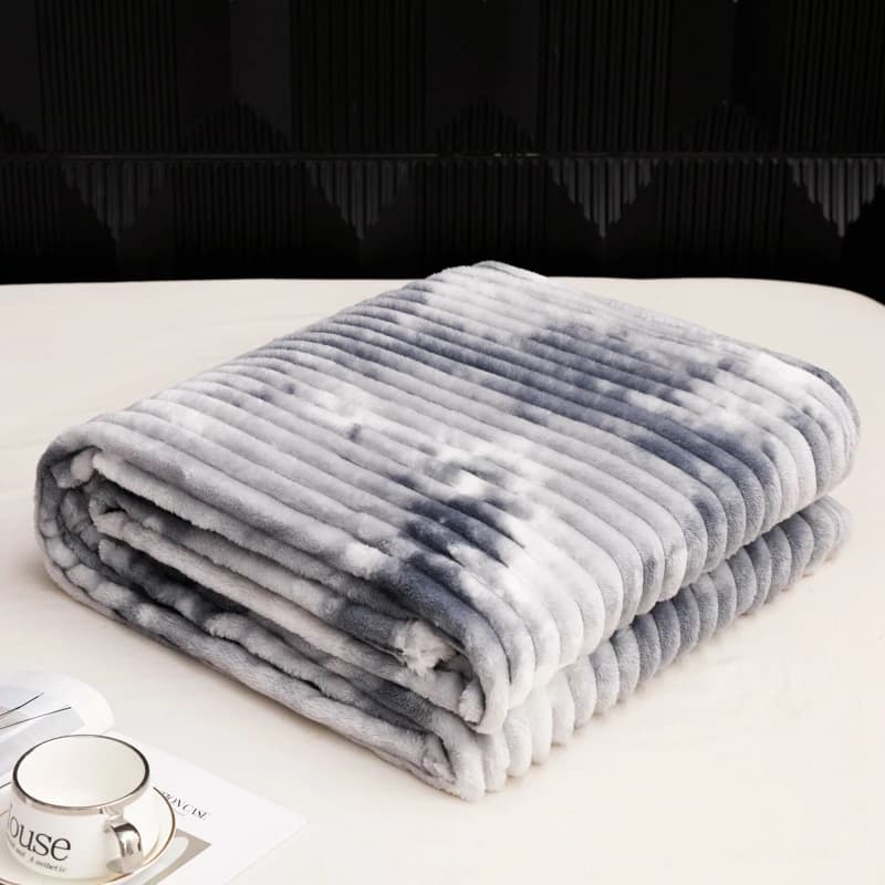 Large Drawstring Art Tie Dye Leisure Blanket, Milk Plush Thickened Warm Leisure Home Blanket, Office Napkin Blanket