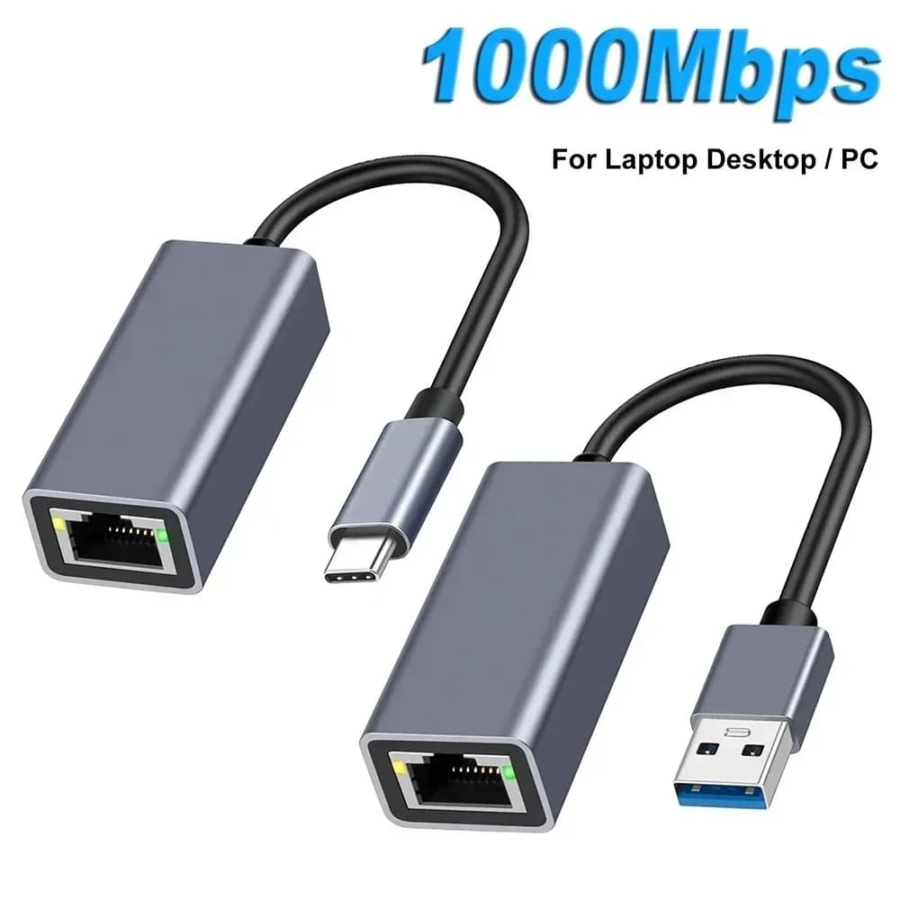 Adattatore Ethernet USB tipo C Scheda di rete USB tipo C a RJ45 100/1000Mbps Cavo Internet Lan USB3.0 per MacBook PC Finestra Android