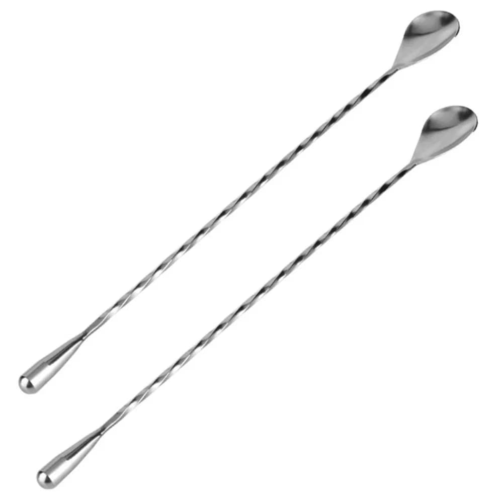Cucchiaio da Cocktail in acciaio inossidabile da 30.5cm (12 pollici), cucchiaio da Cocktail Shaker da Bar con motivo a spirale