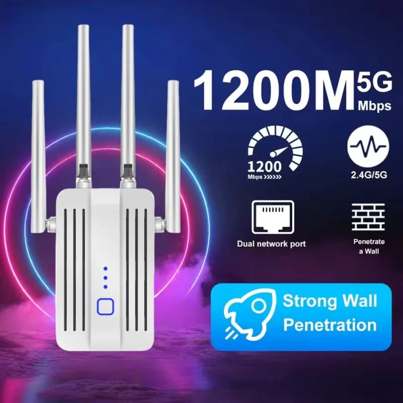 Estensore ripetitore WiFi 1200Mbps 2.4G/5GHz segnale Wifi dual band amplificatore Wi-Fi router amplificatore a lungo raggio bande ad alta velocità