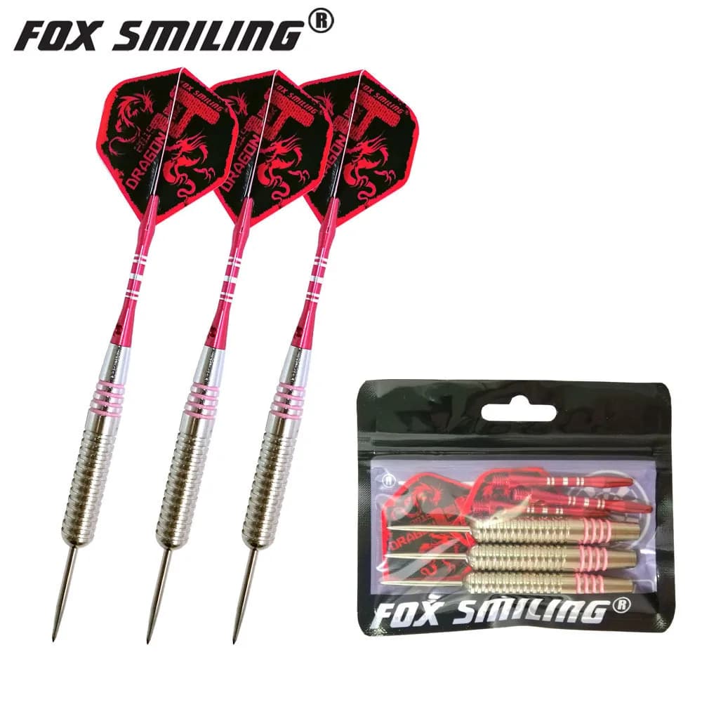 Fox Smiling 3 freccette con punta in acciaio da 24 g con aste in alluminio e aghi in acciaio