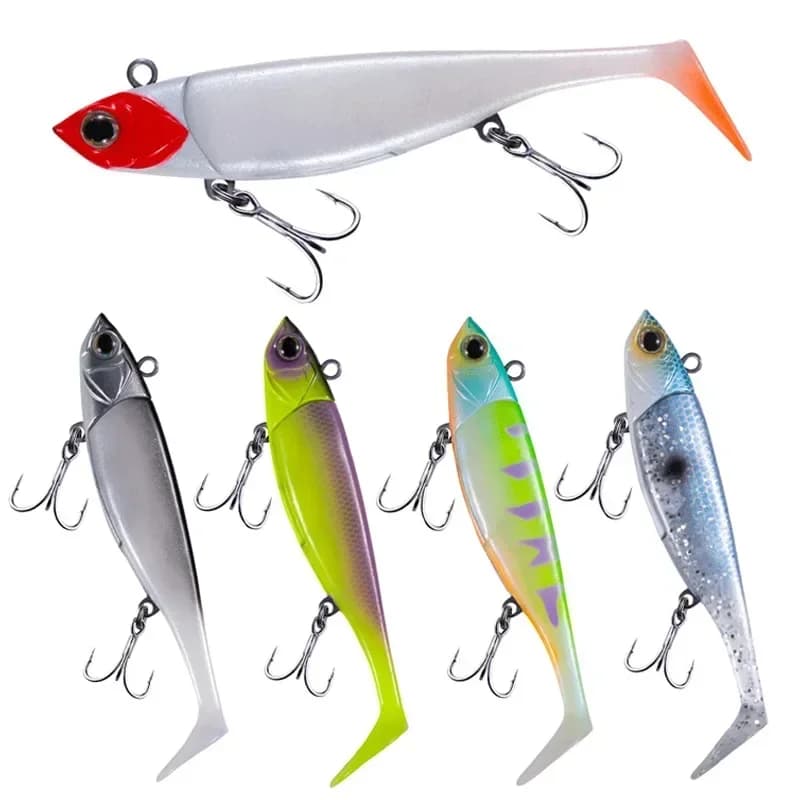 Fishing baits in Vibration 9.5/11cm 22.4/38g, Jig Head with T Coda, Wobbler Morbida bait for Lanci Lunghi, Water Fishing Accessories Salad