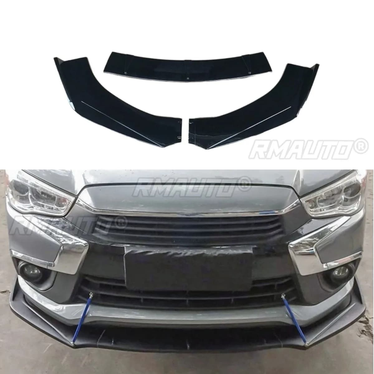 For Mitsubishi ASX Auto bumper Front Lip Splitter Diffuser Spoiler For Mitsubishi ASX Style bumper Guard Apron Car Accessories