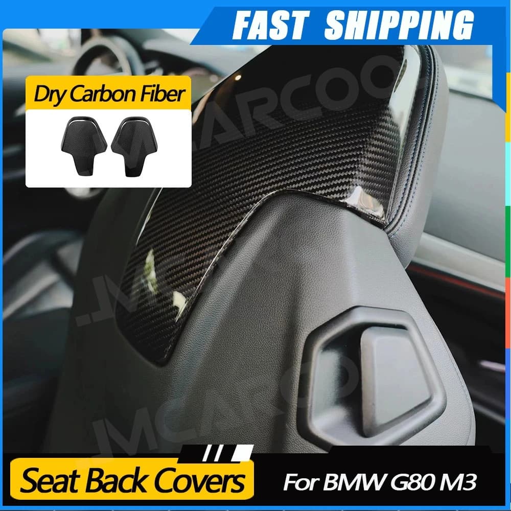 JMCARCOOL Coprisedili Interni in Fibra di Carbonio per BMW Serie 3 G80 M3 Serie 8 F91 F97 F98 2020+