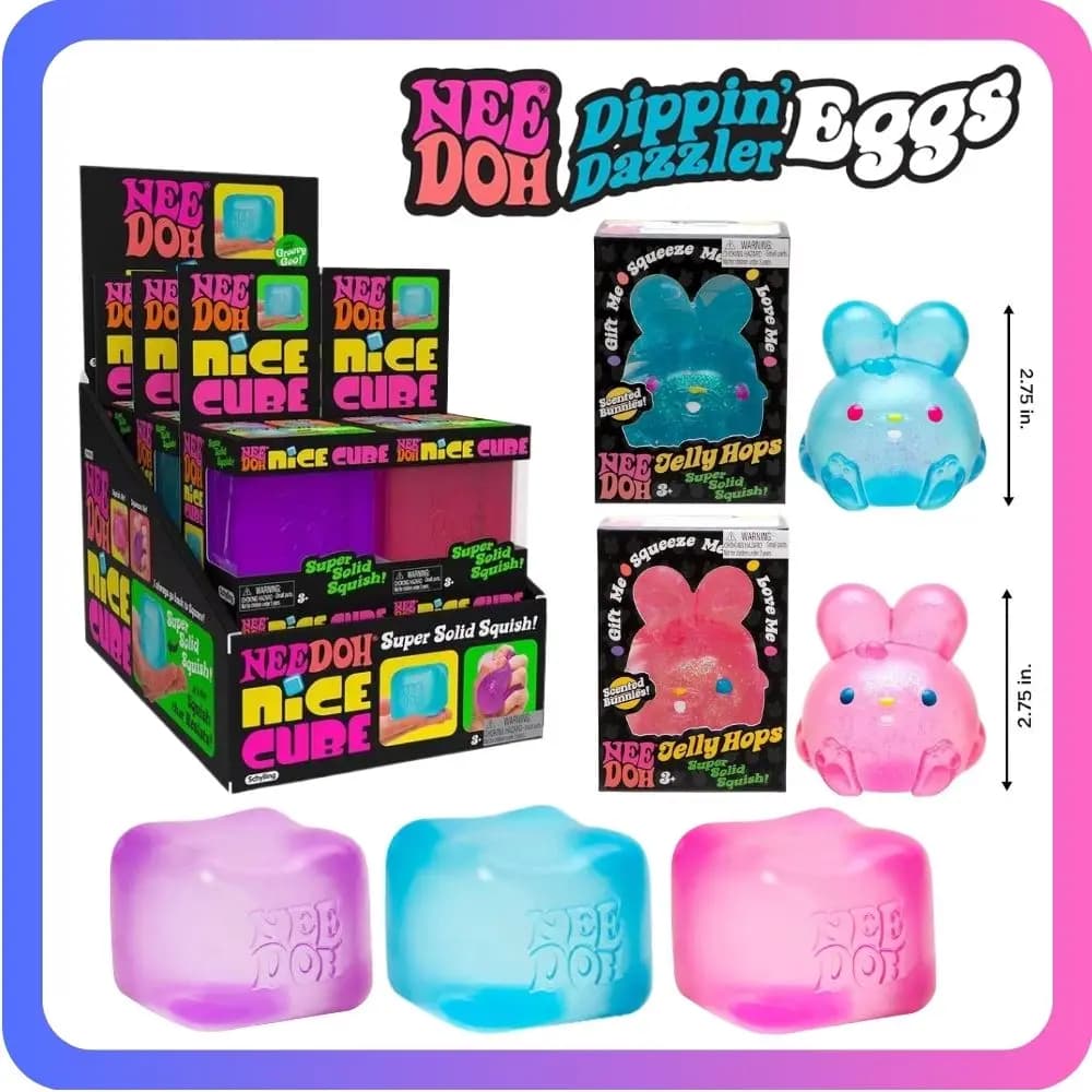 2026 Hot Schylling NeeDoh Nice Cube Cubo Sensoriale Antistress Squishy Giocattolo Antiansia da Spremere per Concentrazione ADHD Adulti Bambini