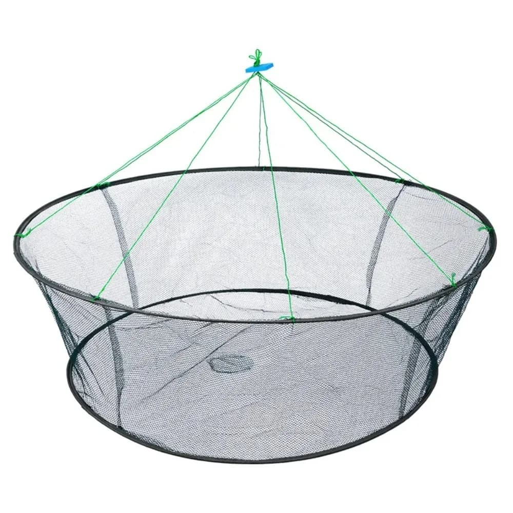 80 CENTIMETRI Bocca Allentata Pieghevole Goccia Rete Da Pesca Gamberetti Catcher Serbatoio Casting Rete Anguille di Pesce Trappola Gabbia Gamberi Esca Granchio rete