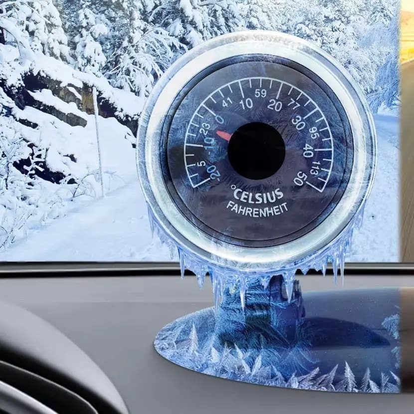Bussola e Termometro 2 in 1 per Auto, Ornamento per Cruscotto, Accessori Decorativi per Interni Veicoli, Camion, Fuoristrada 4x4