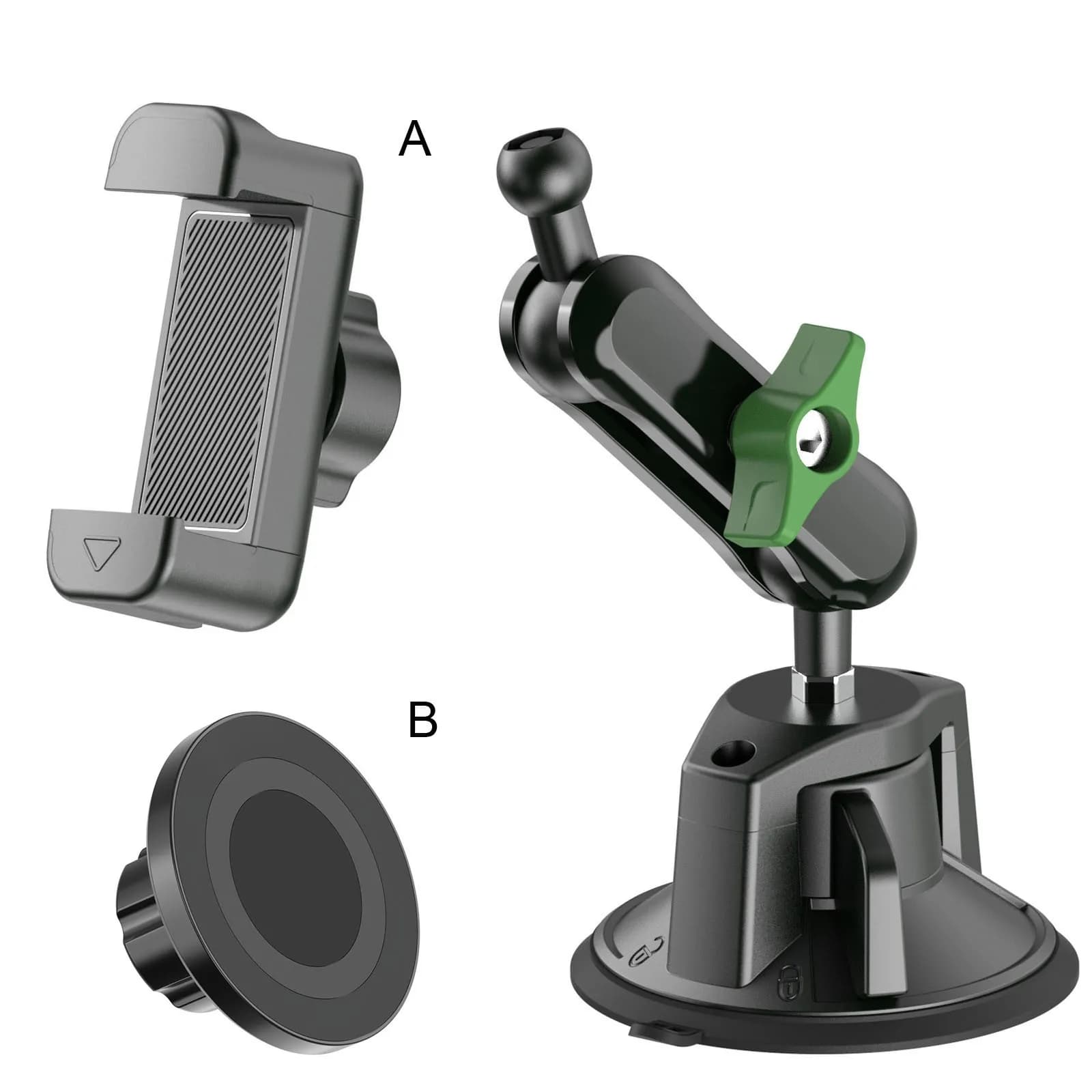 Supporto magnetico per telefono cellulare automatico Supporto magnetico per telefono per auto con aspirazione a vuoto Supporto per navigazione automatica con rotazione a 360 gradi per camion camper