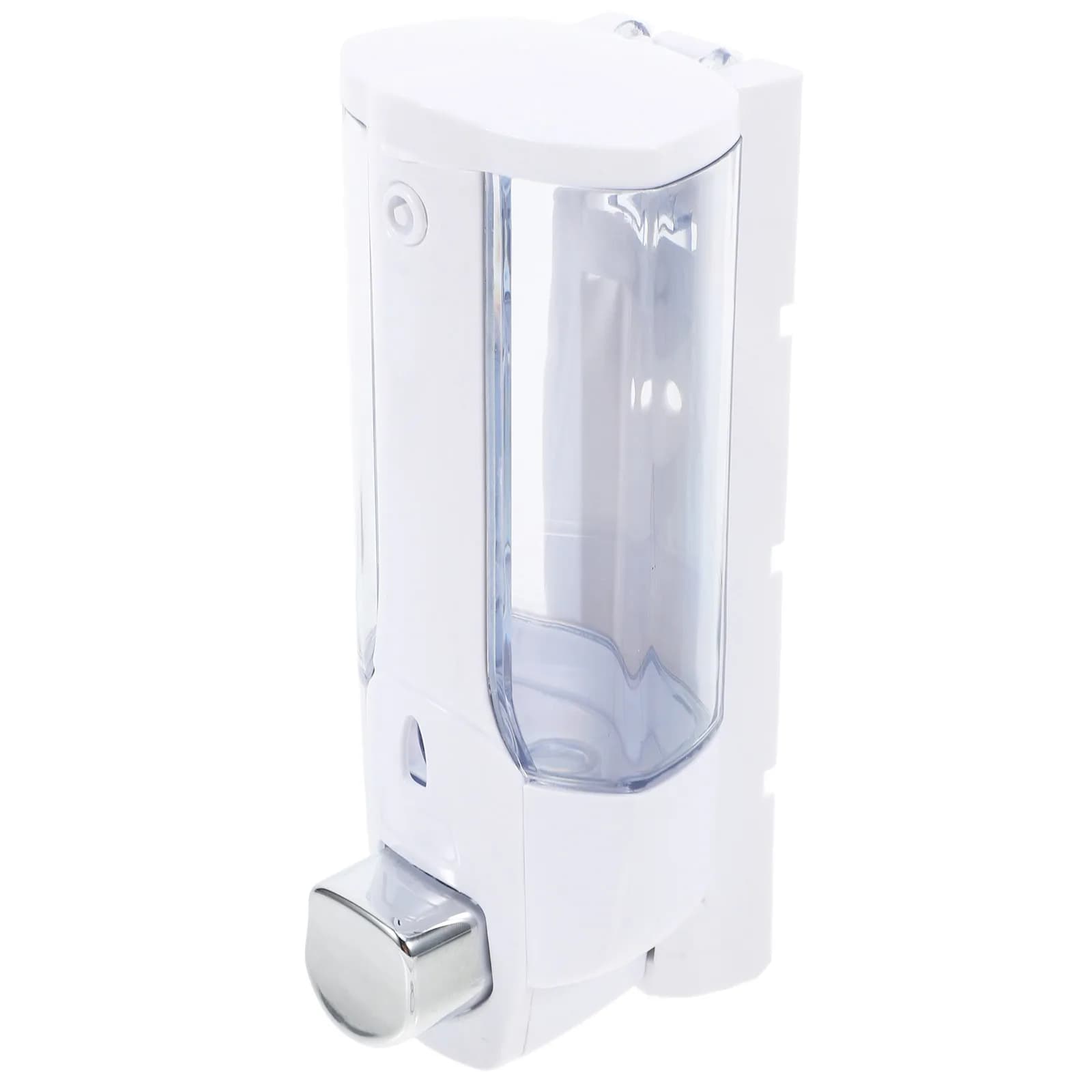 Dispenser di Sapone Liquido a Parete con Erogatore Singolo in Plastica ABS, Pompa per Sapone Schiumogeno per Bagno, Doccia, Cucina e Lavandino
