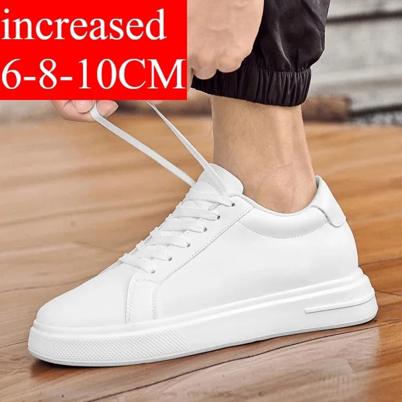 Nuove Sneakers con Rialzo per Uomo, Aumento di Altezza 6-10CM, Scarpe Sportive in Pelle, Scarpe Casual con Tacco Nascosto per Uomo