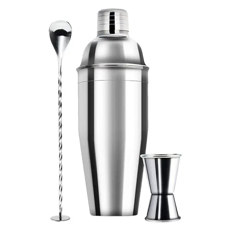 Set di shaker Kit da barista Miscelatore da cocktail Shaker per bevande Misurazione Jigger Bar Cucchiaio Strumento professionale da bar in acciaio inossidabile per