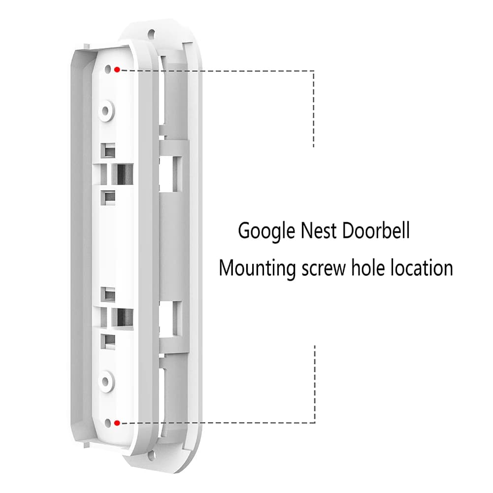 Supporto per Videocitofono Intelligente da Parete in ABS, Accessorio per Campanello Compatibile con Google Nest