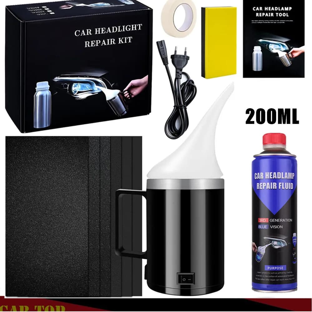 Kit di restauro fari per auto Ristrutturazione fari liquidi polimerici Agente di ristrutturazione lampada pulita Kit di riparazione fari per auto