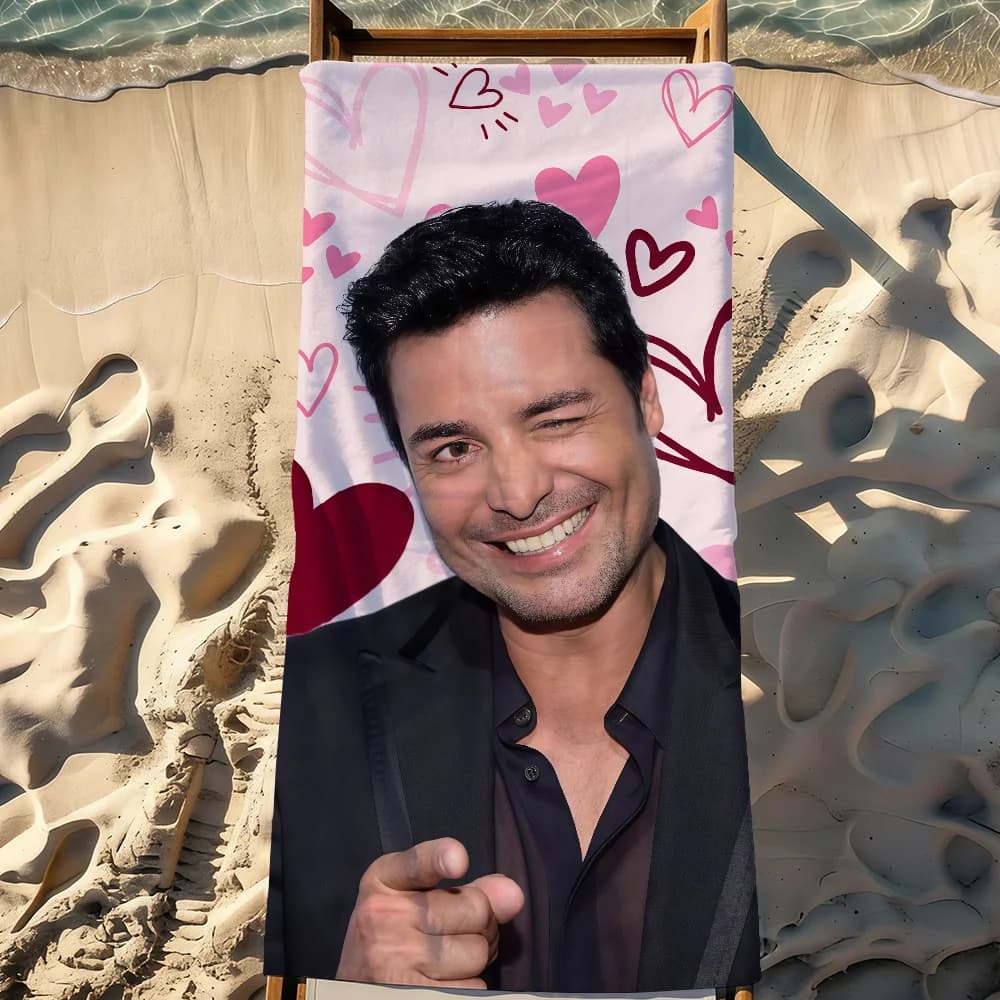 Asciugamano Singer Chayanne Tiempo de Vals, asciugamano sportivo ad asciugatura rapida, per viaggi, campeggio, resistente alla sabbia, morbido, leggero, grande, per la spiaggia