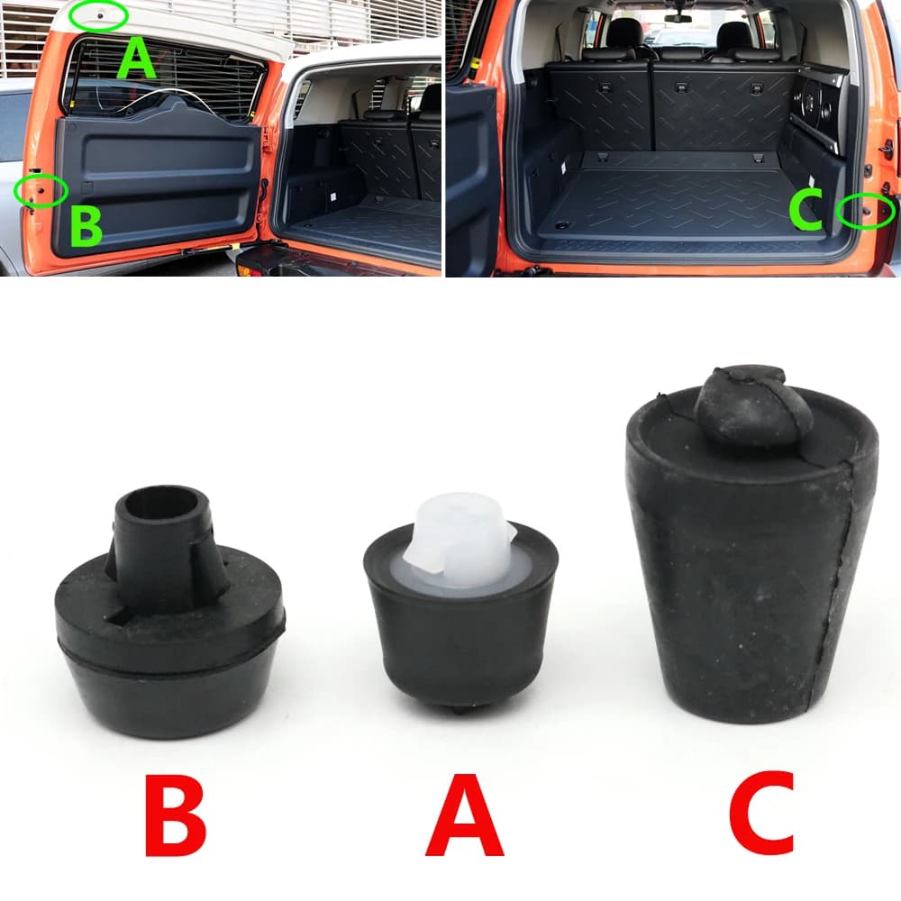 1 pz bagagliaio posteriore portellone tappo in gomma buffer cuscino antiurto per Toyota FJ Cruiser 2007-2020