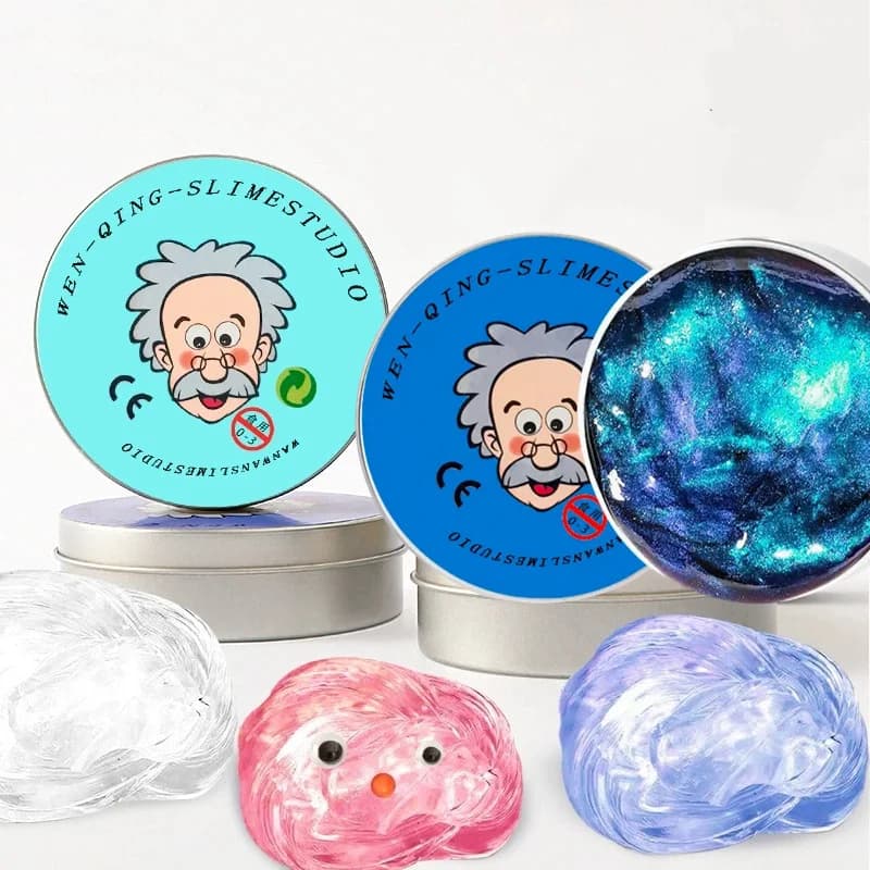 NEWHOT Set Giocattoli Fai da Te: Pasta Modellabile Riutilizzabile, Slime Liquido Cristallino Elastico, Argilla Colorata Antistress Fatta a Mano