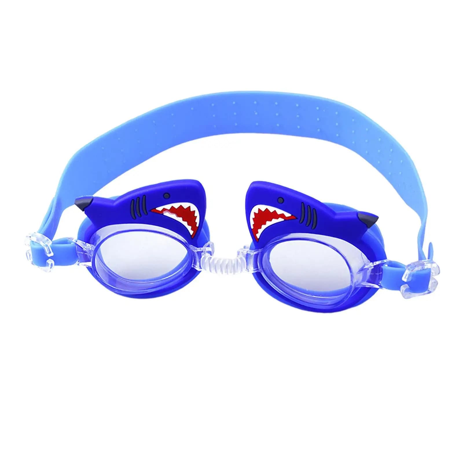 Kids Swim Goggles Portable Shark Shaped Clear View Swimming Glasses Swim Eyewear for Swimming Water Sports Party Summer Outdoor