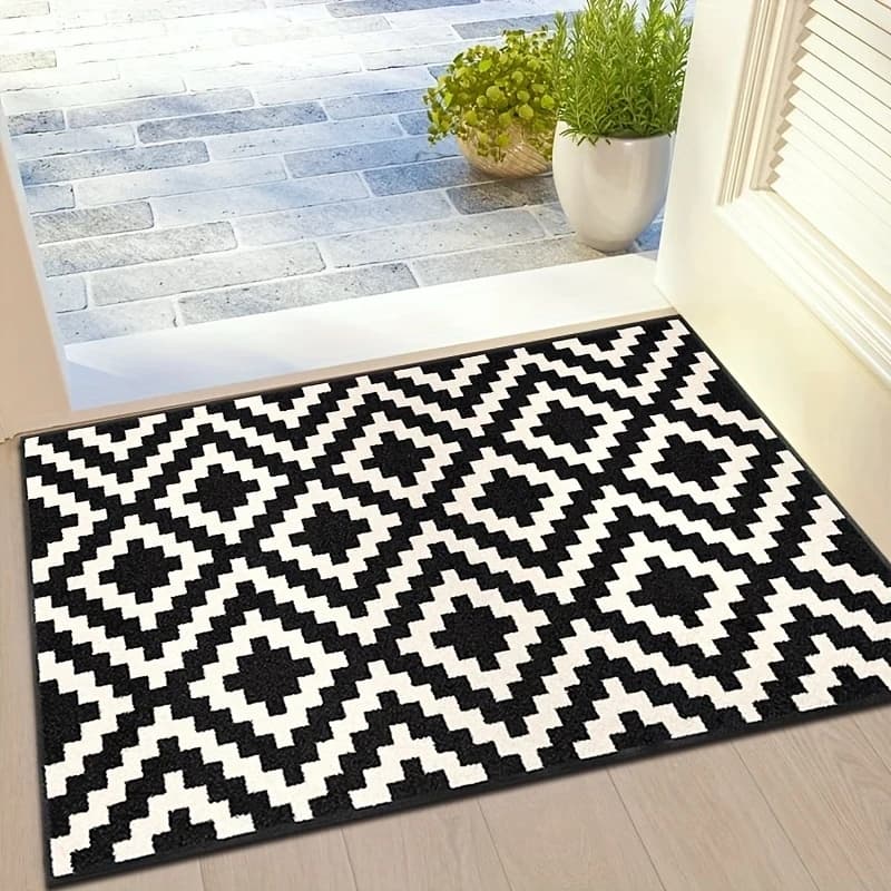 VIKAMA Tappetino per porta geometrico Marocco, tappetino per interni ed esterni, antiscivolo, lavabile, per interni ed esterni, decorazione per la casa