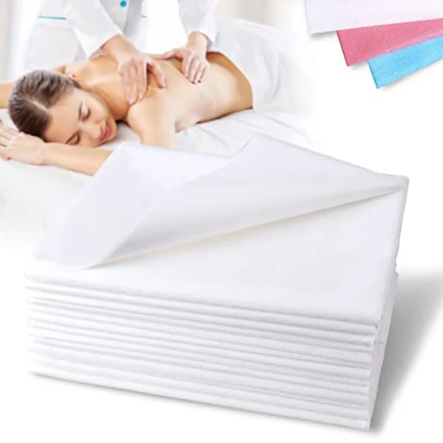 Lenzuola Monouso, 50 Pezzi Copriletto Impermeabile per SPA, Tavolo da Massaggio, Hotel, in Tessuto Non Tessuto 31" x 78
