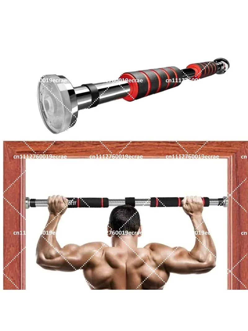 Heavy Duty Telescopic Pull Up Bar Adjustable Doorway Non-Slip Chin Up Bar Home Gym Strength Training