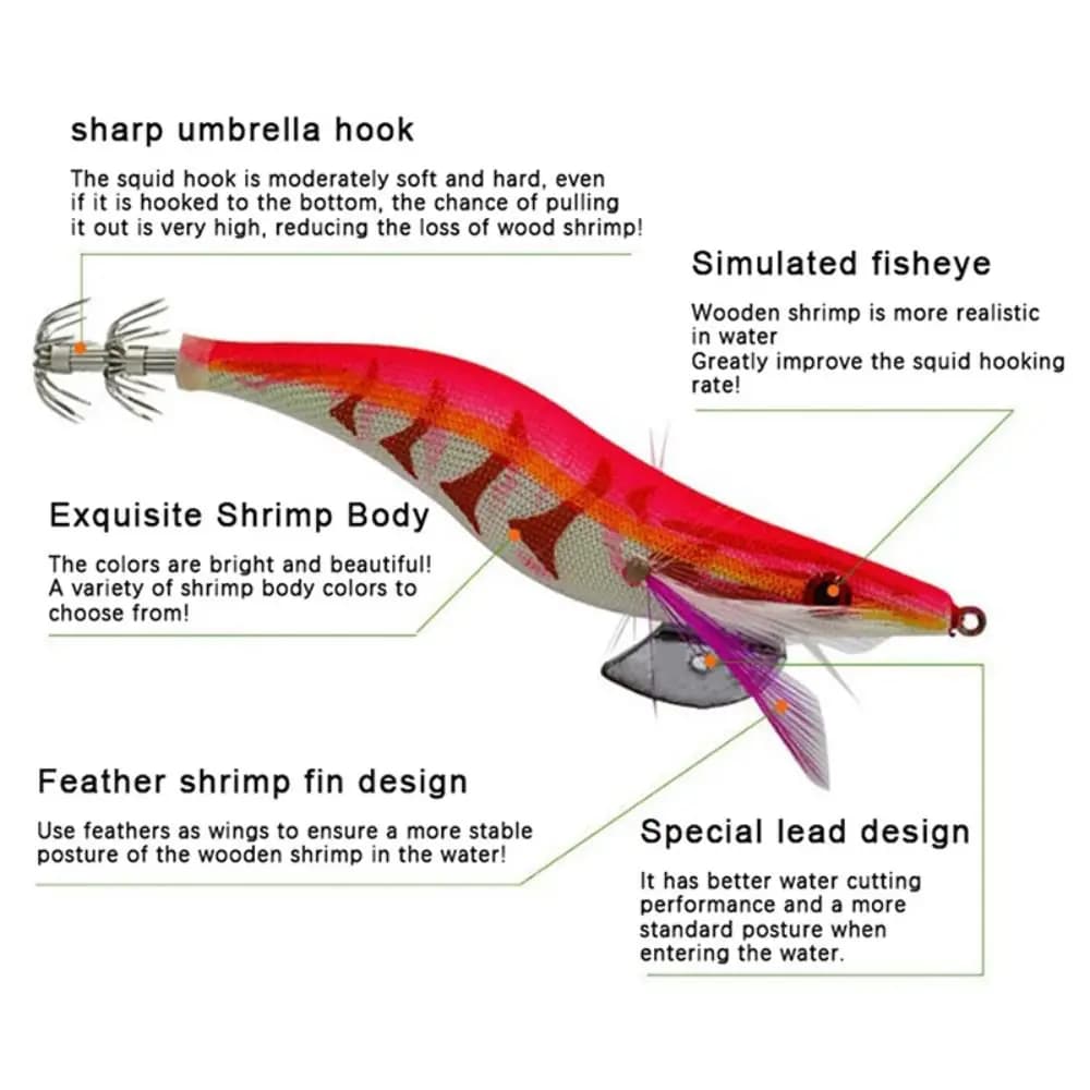 Nuovo 5 colori calamari gancio maschere attrezzatura da pesca esca da pesca 11.9 cm 13g zavorra polpo richiamo simulazione