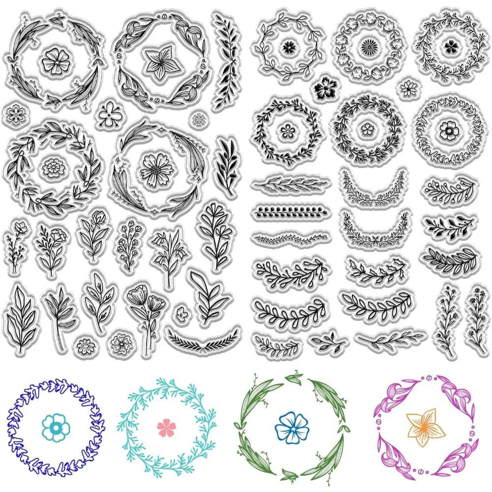 Wall Theme PVC Plastic Clear Stamps for DIY Scrapbooking Photo Album Decorative Cards Making Garland 160x110mm 2pcs/set