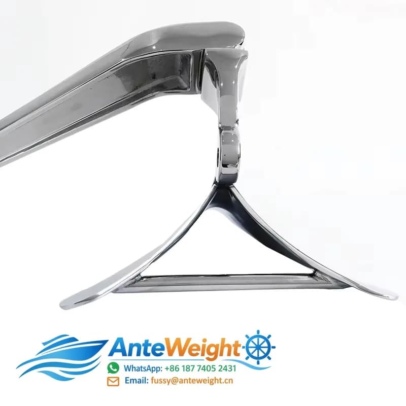 Marine High Polished Stainless Steel Heavy Plough Anchor 12kg Boat Ship for Retrofit/Upgrade New