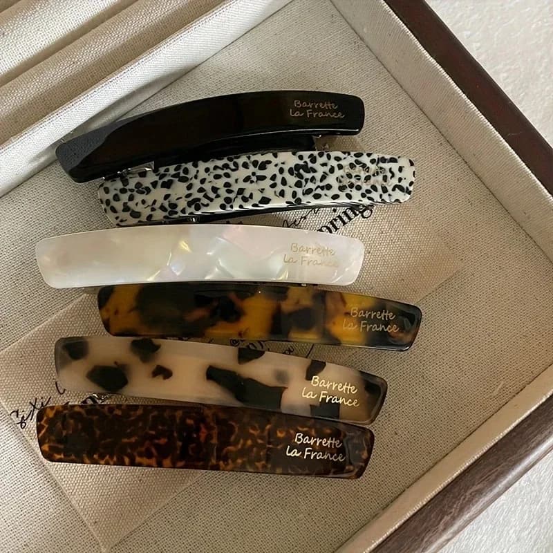 Fermaglio per Capelli in Acetato Elegante, Molletta Colorata Geometrica, Accessori per Capelli da Donna