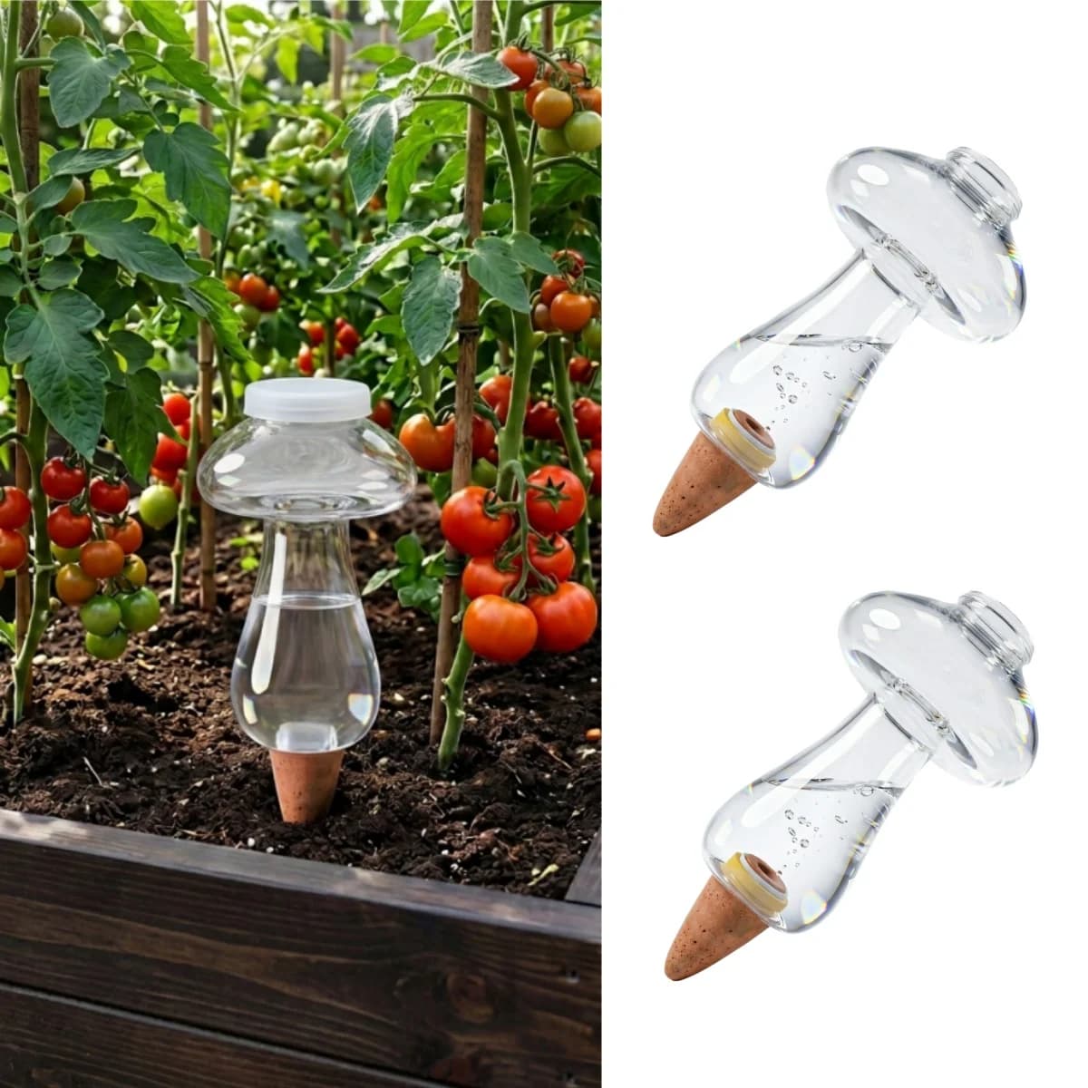 Globi Autoirriganti da 300ml per Piante da Interno, Bulbi d'Acqua in Plastica, Vaso con Irrigazione Automatica e Dispositivo di Controllo a Rilascio Lento