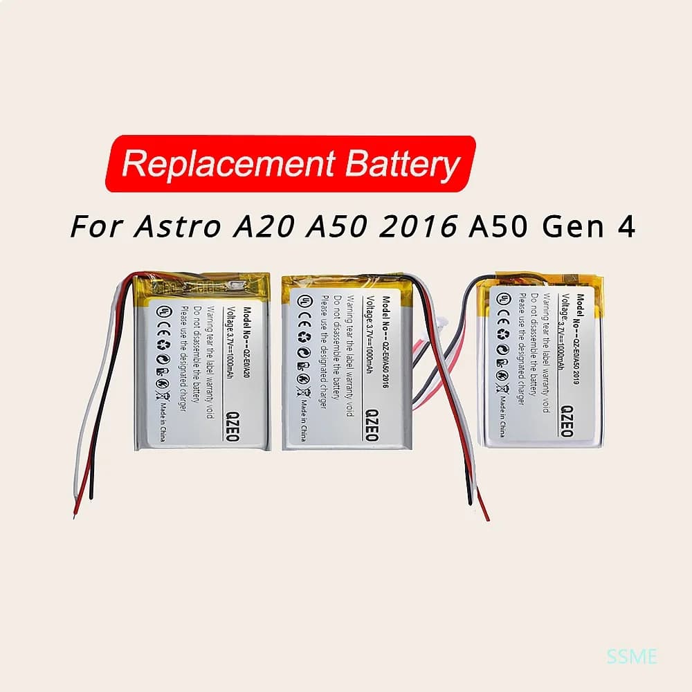 Batteria di Ricambio per Cuffie da Gaming Logitech Astro A20 A50 Gen 4