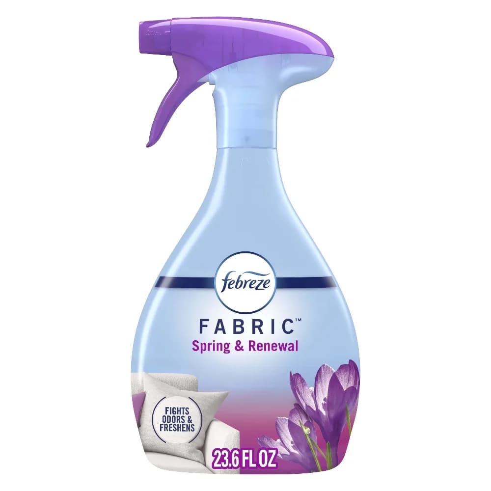 Long Lasting Fabric Freshener and Odor Eliminator Spray for Home Clothes Linens Upholstery Car Large 23.6 Fl Oz Spring Renewal Scent Fresh Floral Fragrance for Laundry Bedding Sofa Curtains Pet Areas Closet Shoes Natural