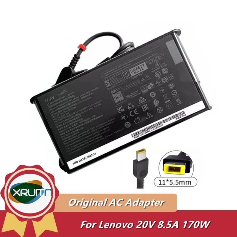 Adattatore CA per laptop originale al 100% da 170 W 20 V 8,5 A per caricabatterie Lenovo ThinkPad ADL170SLC3A ADL170SDC3A SA10R16886 02DL140 ADL170SCC3A
