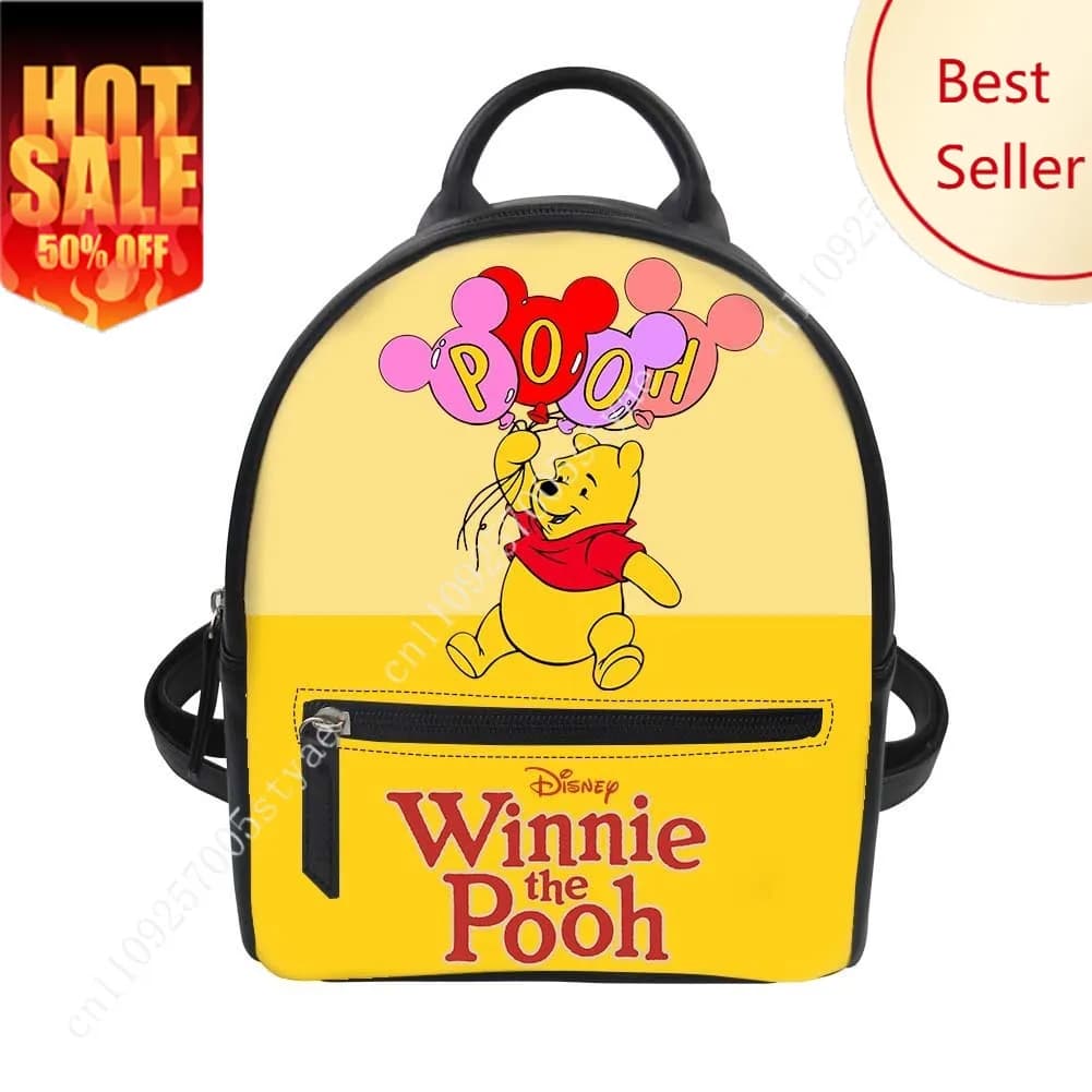 Zaino Winnie The Pooh, borse in pelle con decorazioni a tema Disney, personalizza con foto, logo, testo, regali personalizzati per feste e vacanze